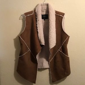 Sanctuary faux shearling vest medium
